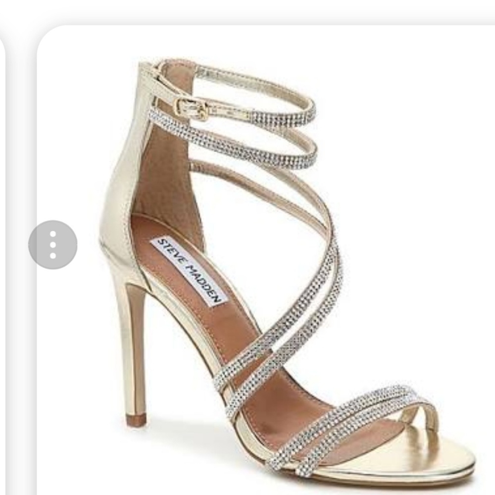Angel Brinks Rose Gold low back dress and heels